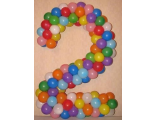 Цифра из шаров разноцветная